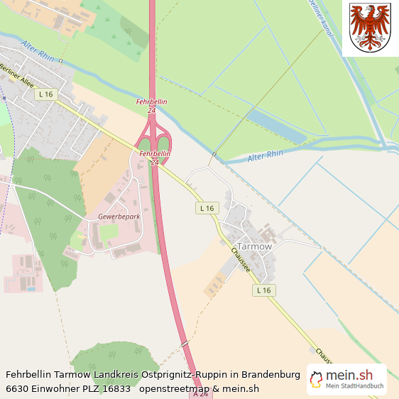 Fehrbellin Tarmow Landkreis Ostprignitz-Ruppin Lageplan © Openstreetmap Contributors Fehrbellin Tarmow Lageplan